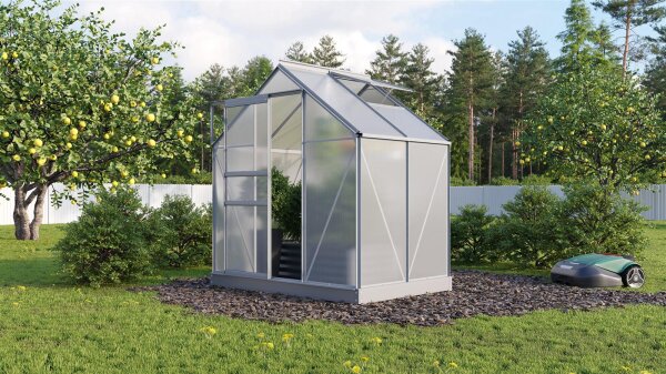 Gewächshaus Planet Polycarbonat / Sicherheitsglas Alu