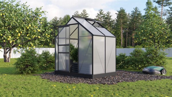 Gewächshaus Planet Polycarbonat / Sicherheitsglas Schwarz