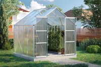 Gewächshaus Uranus Polycarbonat / Sicherheitsglas Alu