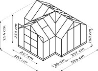 Gewächshaus Sirius Sicherheitsglas