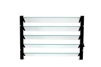 Lamellen-Wandfenster mit ESG, schwarz