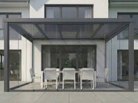 Kaltwintergarten Aluminium Anthrazit - Doppelstegplatten...