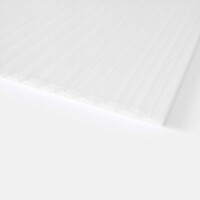 Komplettset Doppelstegplatten  16 mm - X + 5-Fach Struktur Opal | Alu-Gummi-Profil  6120 x 2000