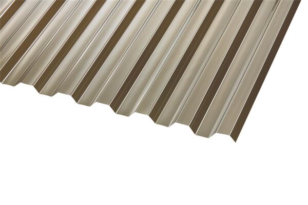 Polycarbonat Wellplatten bronce Trapez 76/18 0,8 mm 1040 x 4000