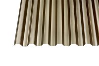Polycarbonat Wellplatten bronce Trapez 76/18 0,8 mm 1040 x 4000