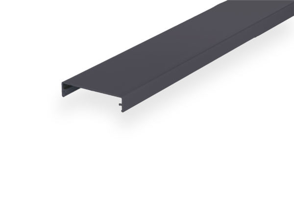 Klemmdeckel Alu anthrazit RAL 7016, 60 mm breit 3000 mm