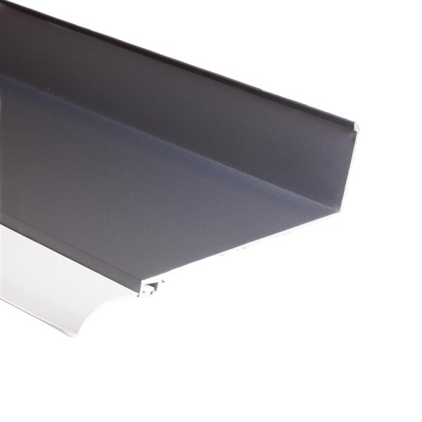 Wandanschlußprofil Alu 120 mm 4100 mm anthrazit RAL 7016 inkl. Dichtung