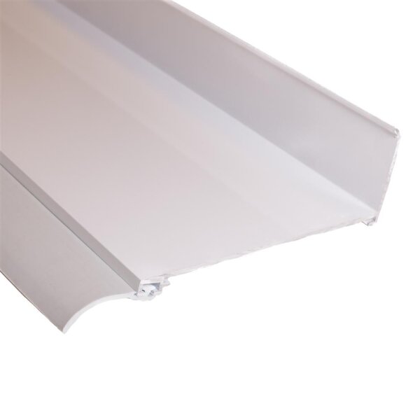 Wandanschlußprofil Alu 120 mm 4100 mm, Weiß RAL 9016 inkl. Dichtung