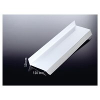 Wandanschlußprofil Alu 120 mm 4100 mm, Weiß RAL 9016 inkl. Dichtung