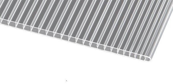 Doppelstegplatten 6 mm Farblos Klar - Zuschnitte Polycarbonat Hohlkammerplatten
