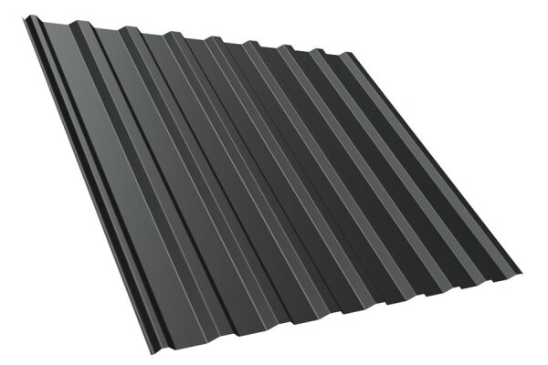 Trapezblech T20M Dachprofil 0,50 mm Stärke 25µm Standardpolyester 1138 mm Graphitgrau
