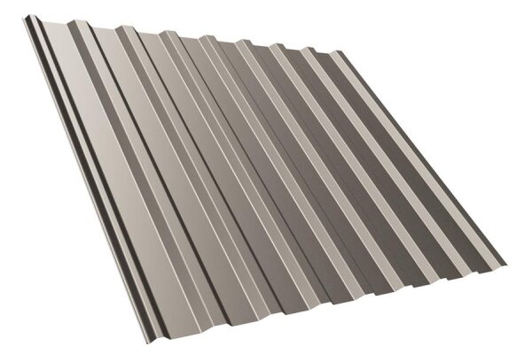 Trapezblech T20M Dachprofil 0,63 mm Stärke 25µm Standardpolyester 1138 mm Grauweiss