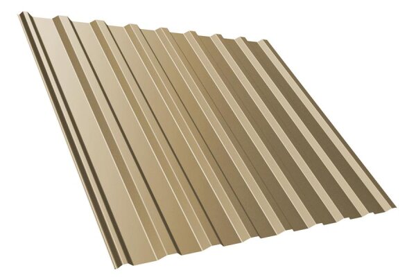 Trapezblech T20M Dachprofil 0,70 mm Stärke 25µm Standardpolyester 1138 mm Sandgelb