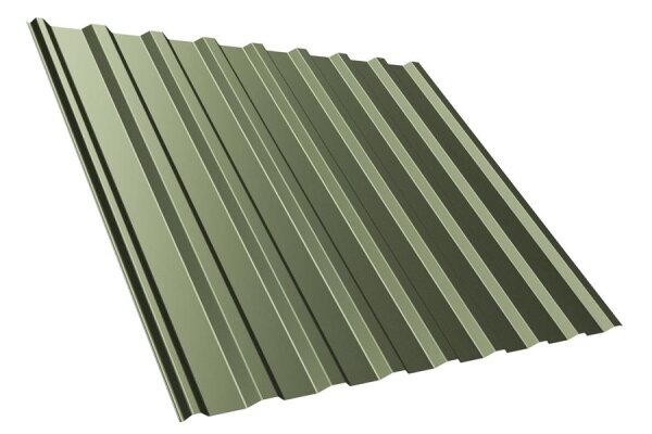 Trapezblech T20M Dachprofil 0,75 mm Stärke 25µm Standardpolyester1138 mm Resedagrün
