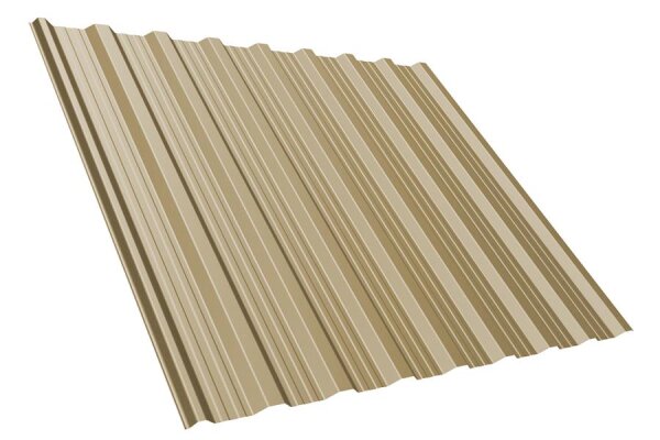 Trapezblech T18DR Dachprofil 0,50 mm Stärke 25µm Standardpolyester 1138 mm Sandgelb