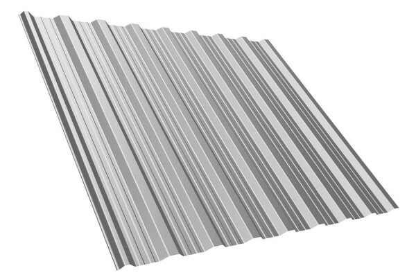 Trapezblech T18DR Dachprofil 0,50 mm Stärke 25µm Standardpolyester 1138 mm Weissaluminium mit Antikondensbeschichtung