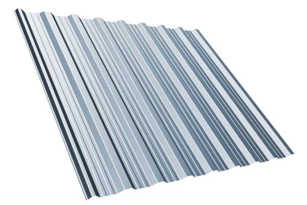 Trapezblech T18DR Dachprofil 0,70 mm Stärke 25µm Standardpolyester 1138 mm Lichtgrau mit Antikondensbeschichtung