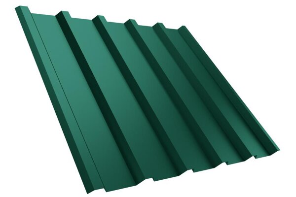 Trapezblech T35M Dachprofil 0,50 mm Stärke 25µm Standardpolyester 1080 mm Moosgrün mit Antikondensbeschichtung