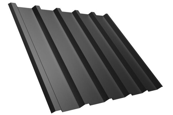 Trapezblech T35M Dachprofil 0,50 mm Stärke 25µm Standardpolyester 1080 mm Graphitgrau
