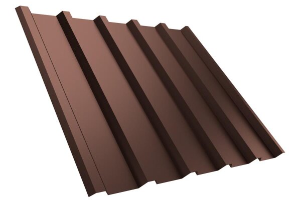 Trapezblech T35M Dachprofil 0,50 mm Stärke 25µm Standardpolyester 1080 mm Schokoladenbraun mit Antikondensbeschichtung
