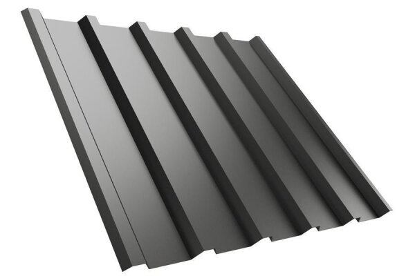 Trapezblech T35M Dachprofil 0,50 mm Stärke 25µm Standardpolyester 1080 mm Graualuminium