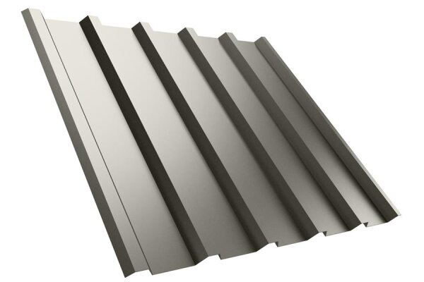 Trapezblech T35M Dachprofil 0,75 mm Stärke 25µm Standardpolyester 1080 mm Grauweiss