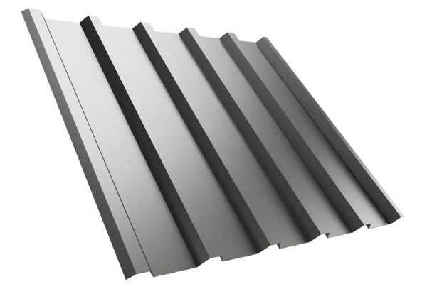 Trapezblech T35M Dachprofil 0,75 mm Stärke 25µm Standardpolyester 1080 mm Lichtgrau mit Antikondensbeschichtung