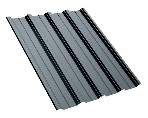 Trapezblech T40D Dachprofil 0,50 mm Stärke 25µm Standardpolyester 1098 mm Fehgrau mit Antikondensbeschichtung
