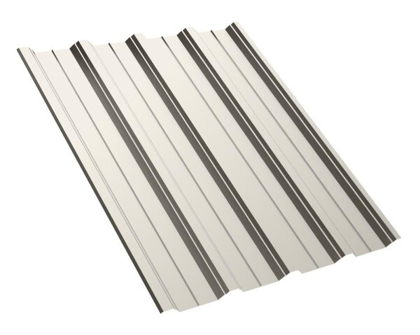 Trapezblech T40D Dachprofil 0,50 mm Stärke 25µm Standardpolyester 1098 mm Reinweiss mit Antikondensbeschichtung