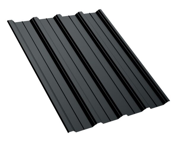 Trapezblech T40D Dachprofil 0,50 mm Stärke 35µm Polyester Matt-Grobkörnig 1098 mm Anthrazit mit Antikondensbeschichtung