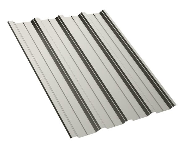 Trapezblech T40D Dachprofil 0,63 mm Stärke 25µm Standardpolyester 1098 mm Grauweiss mit Antikondensbeschichtung