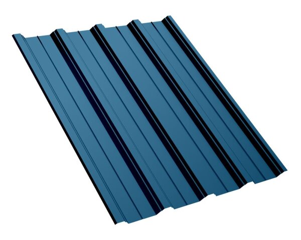 Trapezblech T40D Dachprofil 0,70 mm Stärke 25µm Standardpolyester 1098 mm Enzianblau