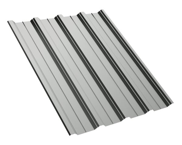 Trapezblech T40D Dachprofil 0,70 mm Stärke 25µm Standardpolyester 1098 mm Lichtgrau mit Antikondensbeschichtung