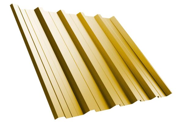 Trapezblech T35DR Dachprofil 0,50 mm Stärke 25µm Standardpolyester 1080 mm Rapsgelb