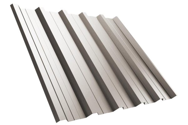 Trapezblech T35DR Dachprofil 0,70 mm Stärke 25µm Standardpolyester 1080 mm Grauweiss mit Antikondensbeschichtung