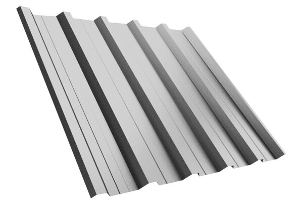 Trapezblech T35DR Dachprofil 0,75 mm Stärke 25µm Standardpolyester 1080 mm Weissaluminium mit Antikondensbeschichtung