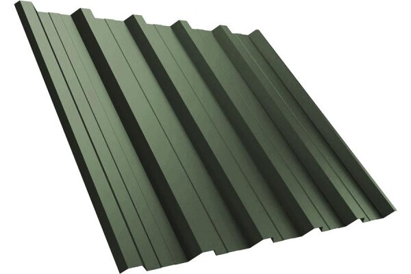 Trapezblech T35DR Dachprofil 0,75 mm Stärke 25µm Standardpolyester 1080 mm Chromoxidgrün