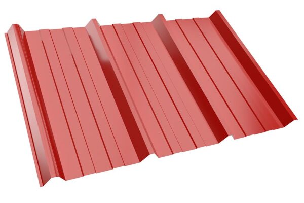 Trapezblech T45P Dachprofil 0,50 mm Stärke 25µm Standardpolyester 1047 mm Korallenrot