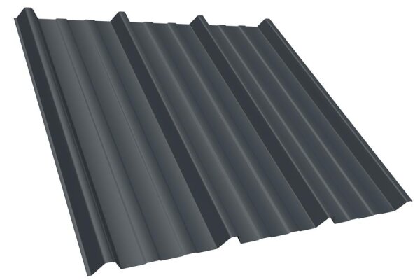 Trapezblech T45P Dachprofil 0,50 mm Stärke 25µm Standardpolyester 1047 mm Graphitgrau