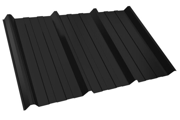 Trapezblech T45P Dachprofil 0,50 mm Stärke 50µm Purmat 1047 mm Schwarz mit Antikondensbeschichtung