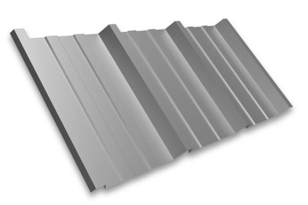 Trapezblech T45P Dachprofil 0,70 mm Stärke 25µm Standardpolyester 1047 mm Weissaluminium