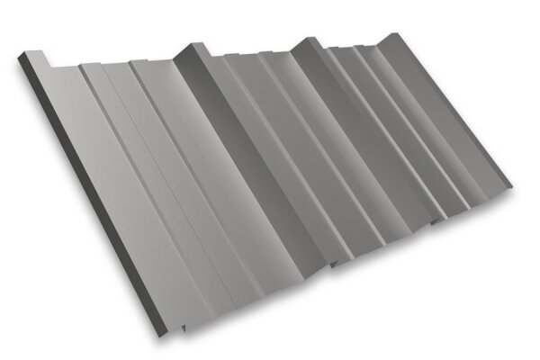 Trapezblech T45P Dachprofil 0,70 mm Stärke 25µm Standardpolyester 1047 mm Graualuminium