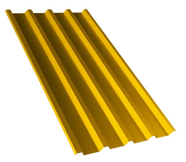 Trapezblech T55P Dachprofil 0,50 mm Stärke 25µm Standardpolyester 980 mm Rapsgelb