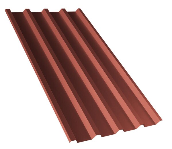 Trapezblech T55P Dachprofil 0,50 mm Stärke 25µm Standardpolyester 980 mm Korallenrot