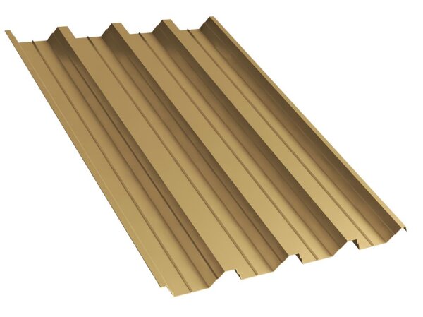 Trapezblech T60P Dachprofil 0,50 mm Stärke 25µm Standardpolyester 1058mm Sandgelb