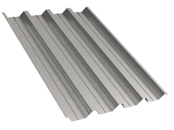 Trapezblech T60P Dachprofil 0,50 mm Stärke 25µm Standardpolyester 1058mm Lichtgrau