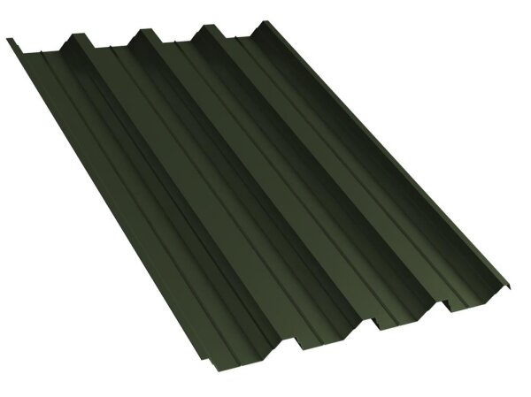 Trapezblech T60P Dachprofil 0,50 mm Stärke 50µm Purmat 1058 mm Grün mit Antikondensbeschichtung
