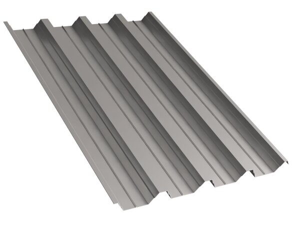 Trapezblech T60P Dachprofil 0,70 mm Stärke 25µm Standardpolyester 1058mm Weissaluminium