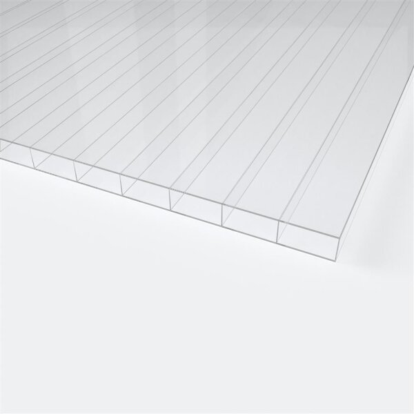 Exolon® Doppelstegplatten 16 mm multi UV 16/30 Farblos - Polycarbonat