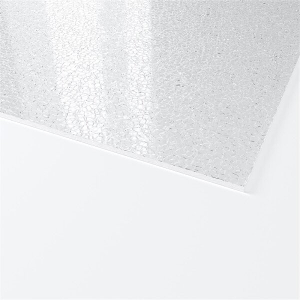 Plexiglas® XT Textures farblos 0A000 E Eiskristall Strukturiert 3.050 x 2.050